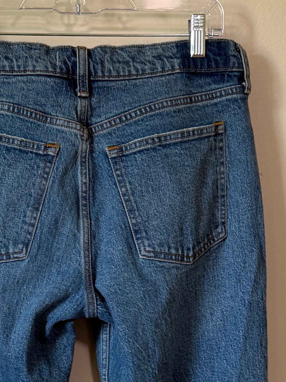 ABERCROMBIE & FITCH low rise baggy wide leg medium blue jean wash size 28 - Picture 7 of 7
